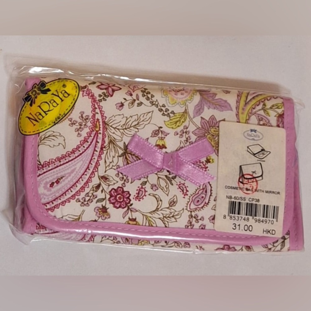 NWT Naraya Paisley Cosmetic Bag